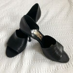 Salvatore Ferragamo Black Heels.9B but good for 8